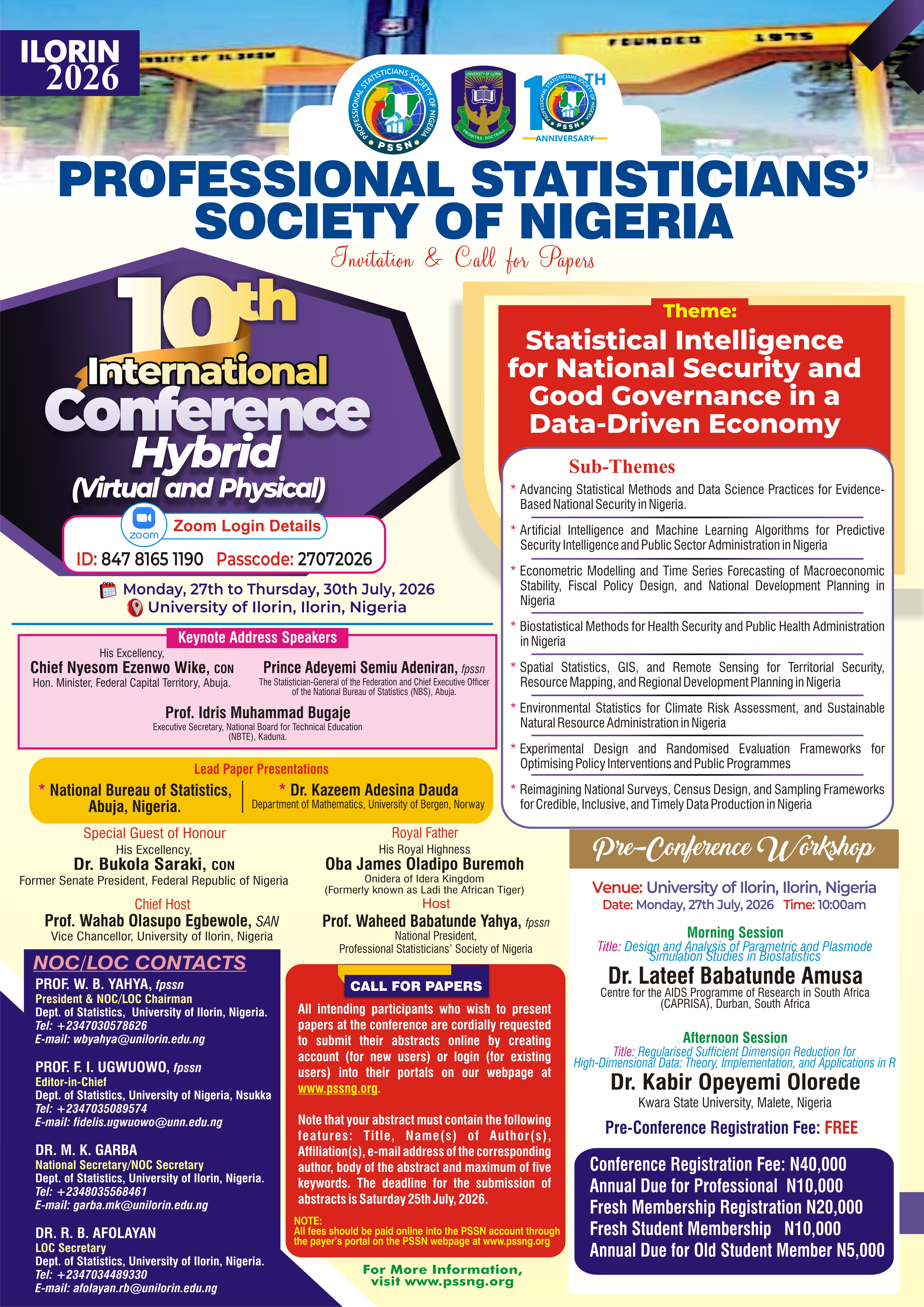 10TH INTERNATIONAL CONFERENCE, ILORIN 2026